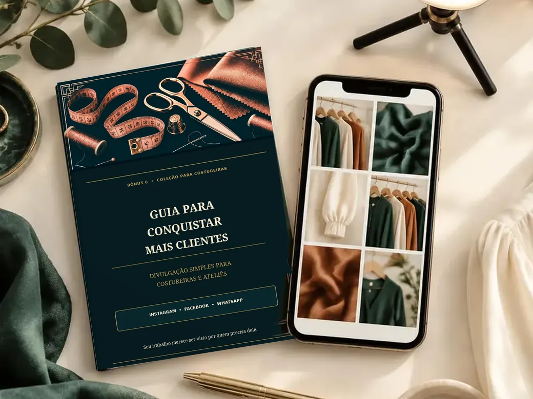 Capa do e-book Guia para Conquistar Mais Clientes: divulgação simples no Instagram, Facebook e WhatsApp