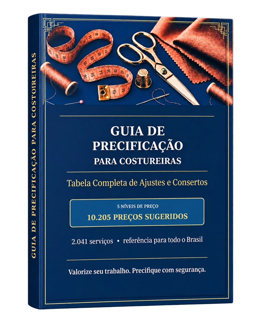 Livro azul Guia de Precificação para Costureiras